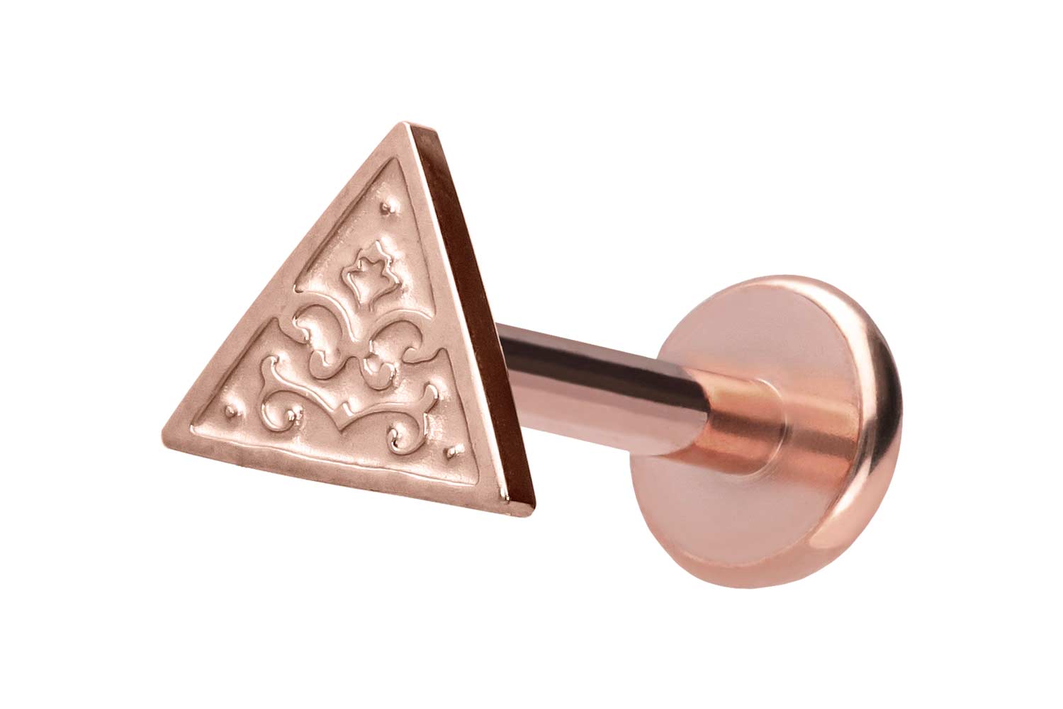 Titan Labret Piercing mit Push Fit DREIECK